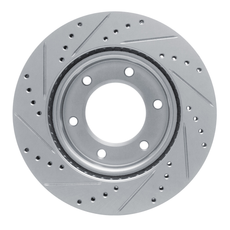 Ford Ranger Brake Rotor (1) - Front Right - R1 Concepts - Drilled & Slotted - Silver - `19-`25